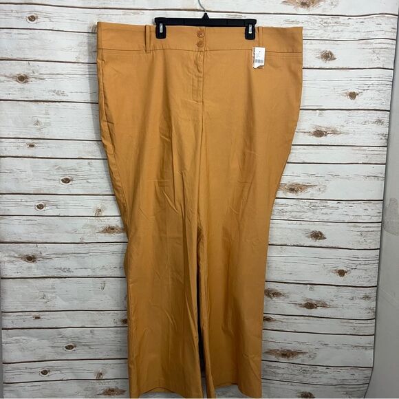 Lane Bryant Caramel Brown Bootcut Wide Leg Trouser Career Pants NWT - Picture 1 of 6